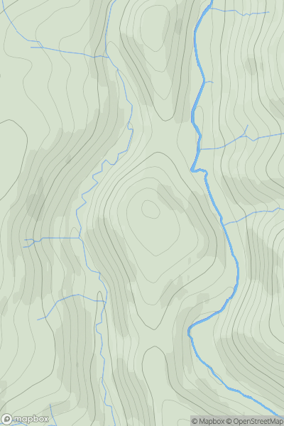 Thumbnail image for Middle Hill [Northumberland] showing contour plot for surrounding peak
